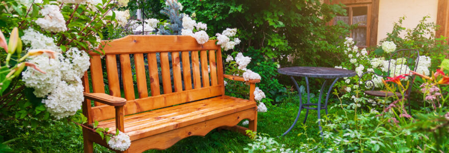 banc de jardin en bois