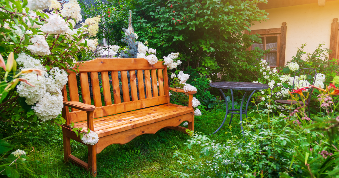 banc de jardin en bois